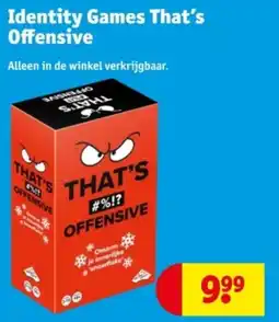Kruidvat Identity Games That's Offensive aanbieding