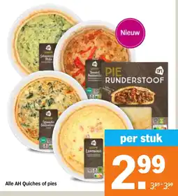 Albert Heijn AH Quiches of pies aanbieding