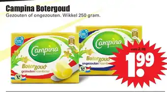 Dirk Campina botergoud 250g aanbieding