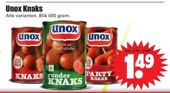 Dirk Unox knaks 400g aanbieding