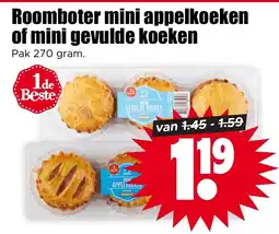 Dirk Roomboter mini appelkoeken of mini gevulde koeken aanbieding