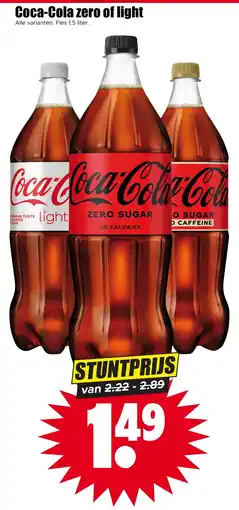 Dirk Coca-Cola zero of light aanbieding