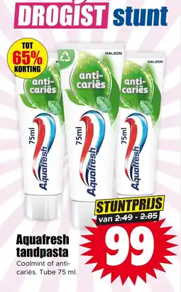 Dirk Aquafresh tandpasta aanbieding
