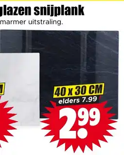 Dirk Michelino glazen snijplank aanbieding