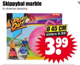 Dirk Skippybal marble aanbieding