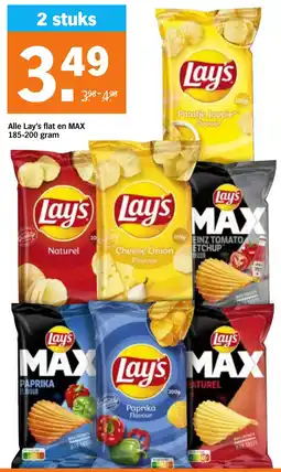 Albert Heijn Lay's flat en MAX aanbieding