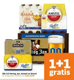Albert Heijn Alle 0.0 Hertog Jan, Amstel en Brand aanbieding