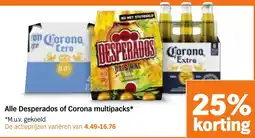 Albert Heijn Alle Desperados of Corona multipacks aanbieding
