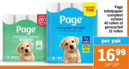 Albert Heijn Page toiletpapier compleet schoon aanbieding