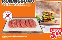 Dekamarkt Dekavers runderhamburgers aanbieding