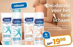 Trekpleister Sanex Whole Body Deo aanbieding