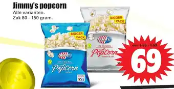 Dirk Jimmy's popcorn 80-150g aanbieding