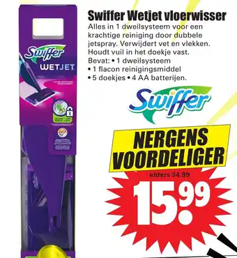 Dirk Swiffer wetjet vloerwisser aanbieding