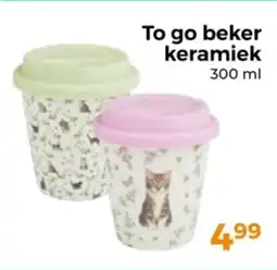 Trekpleister To go beker keramiek aanbieding