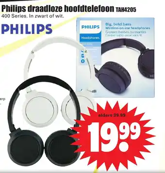 Dirk Philips draadloze hoofdtelefoon TAH4205 aanbieding