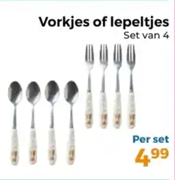 Trekpleister Vorkjes of lepeltjes aanbieding