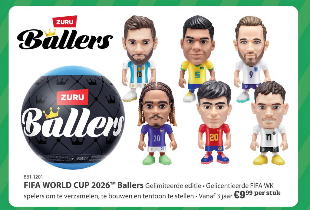 ZURU Ballers FIFA 8体セット Zuru FIFA Ballers International Assortiment aanbieding bij Toys2Play