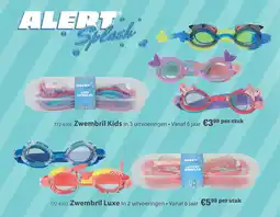Toys2Play Alert Splash Zwembril kids 3 assorti haai/eenhoorn/zeemeermin aanbieding
