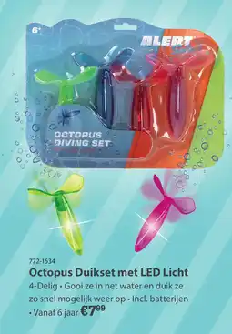 Toys2Play Alert Splash Duikset octopus 4 delig met licht aanbieding
