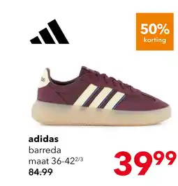 Scapino Adidas Barreda Decode suède dames sneakers bordeaux aanbieding