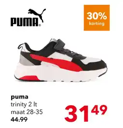 Scapino Puma Trinity 2 LT Mid 90 PS kinder sneakers wit zwart aanbieding