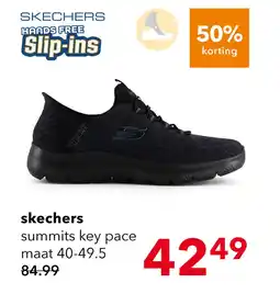 Scapino Skechers Slip-ins: Summits Key Pace heren sneakers zwart aanbieding