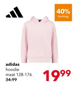 Scapino Adidas Sportswear kinder hoodie lichtroze aanbieding