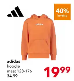 Scapino Adidas J LIN FL kinder hoodie oranje aanbieding