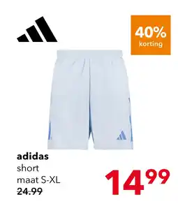 Scapino Adidas M Sereno heren sportshort lichtblauw aanbieding