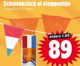 Dirk Schminkstick of vlaggenlijn aanbieding