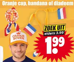 Dirk Oranje cap, bandana of diadeem aanbieding