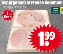 Dirk Aspergeham of Franse beenham aanbieding