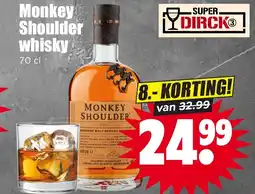 Dirk Monkey Shoulder whisky aanbieding