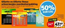 Kruidvat Gillette en Gillette Venus scheermesjes voordeelverpakking aanbieding
