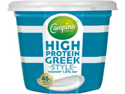 Hoogvliet Campina High protein greek style 1,5% aanbieding
