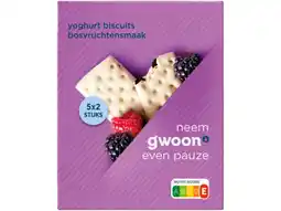 Hoogvliet G'woon Yoghurt fruitbiscuit bosvruchten aanbieding