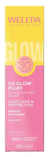De Online Drogist Weleda UV Glow Zonnefluide SPF30 30ML aanbieding