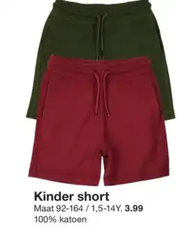 Zeeman Kinder short aanbieding