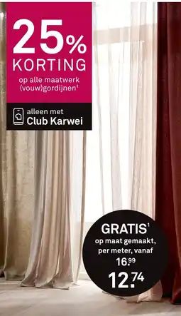 Karwei Op maat gemaakt, per meter, vanaf aanbieding