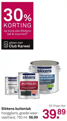 Karwei Sikkens buitenlak aanbieding
