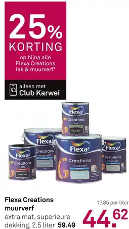 Karwei Flexa Creations muurverf aanbieding