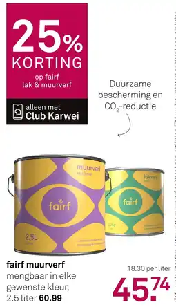 Karwei Fairf muurverf aanbieding