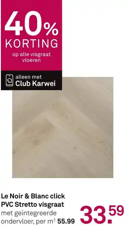 Karwei Le Noir & Blanc click PVC Stretto visgraat aanbieding