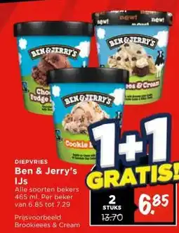 Vomar Voordeelmarkt DIEPVRIES Ben & Jerry's IJs aanbieding