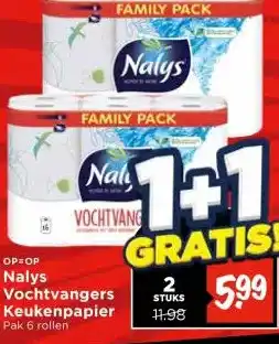 Vomar Voordeelmarkt Nalys Vochtvangers Keukenpapier aanbieding