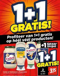 Vomar Voordeelmarkt Calvé of Hellmann's Mayonaise aanbieding