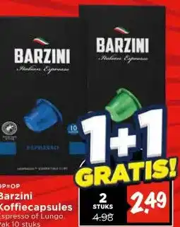 Vomar Voordeelmarkt Barzini Koffiecapsules aanbieding