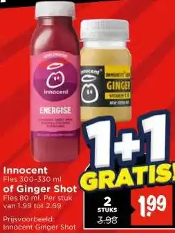 Vomar Voordeelmarkt Innocent , of Ginger Shot aanbieding