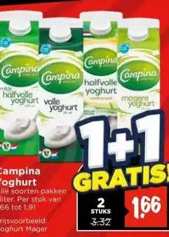 Vomar Voordeelmarkt Campina Yoghurt aanbieding