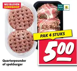 Nettorama Quarterpounder of spekburger aanbieding